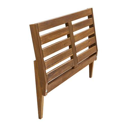 Banco de madera marrón NÄMMARÖ; Diseño natural, rectangular, de listones.