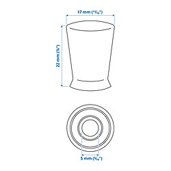 Measurement Illustration - TÄRNESTAD knob