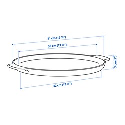 Measurement Illustration - HAVSTULPAN pizza pan