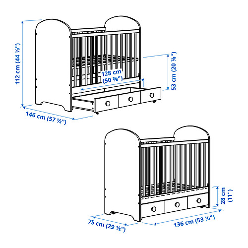 GONATT, crib with drawer 8 of 11 open dialog