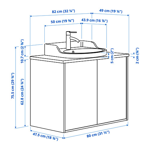 TÄNNFORSEN / RUTSJÖN, wash-stnd w doors/wash-basin. 7 of 7 open dialog