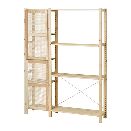 Estanterías IVAR con puerta de bambú