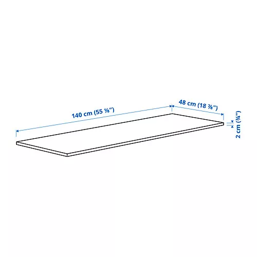 IKEA Puerto Rico - MITTZON table top, white, 55 1/8 "x18 7/8 "x3/4