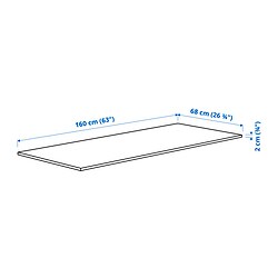 Measurement Illustration - MITTZON table top