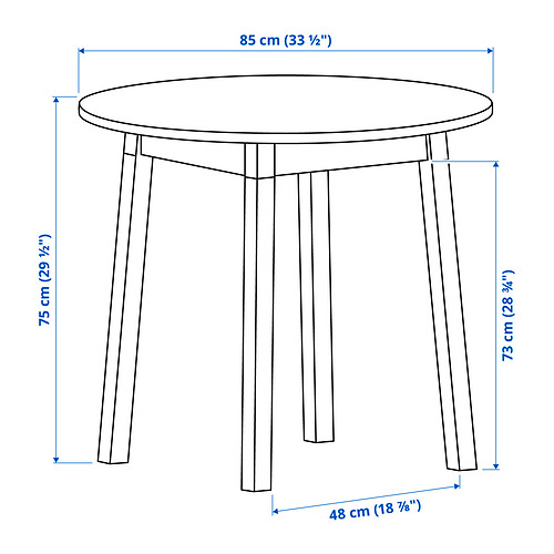PINNTORP / FRÖSVI, table and 2 folding chairs. 4 of 5 open dialog
