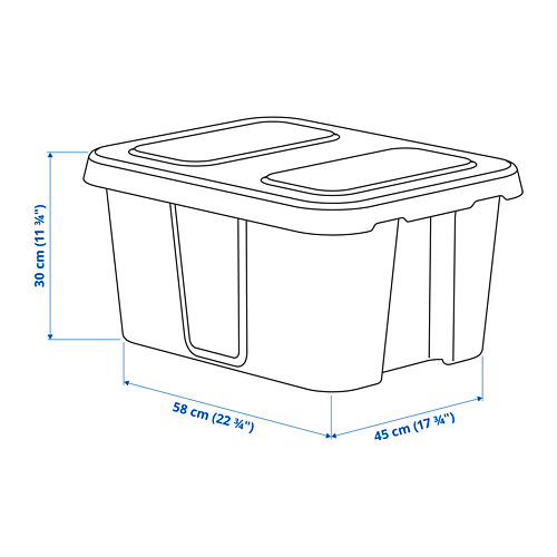 KLÄMTARE, box with lid, indoor/outdoor 5 of 5 open dialog