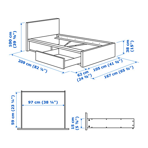 MALM, bed with 2 drawers. 10 of 10 open dialog