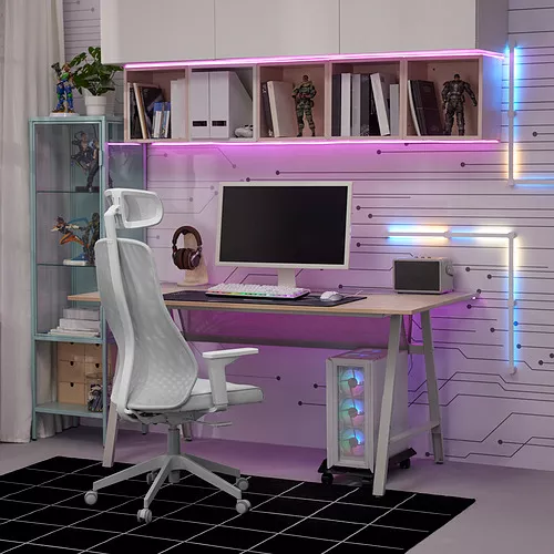 IKEA Puerto Rico - UTESPELARE gaming desk, ash effect/gray, 63