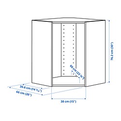 Measurement Illustration - SEKTION corner wall cabinet frame