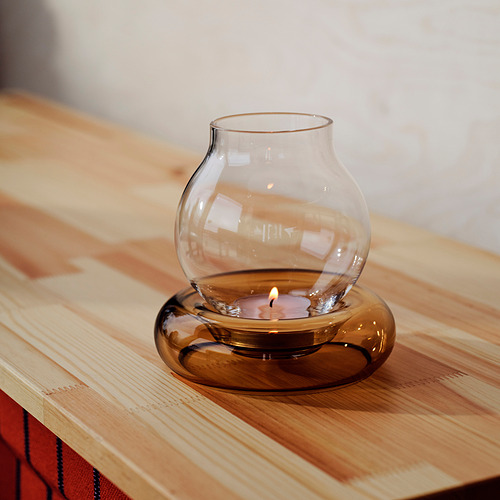 OMMJÄNGE, portavelas para vela pequeña. 2 de 3 open dialog