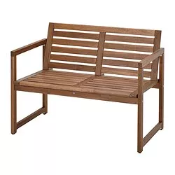 Puerto Rican Level Bench IKEA Puerto Rico - NÄMMARÖ bench with backrest outdoor, light brown stained