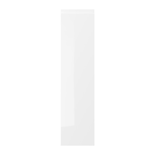 VOXTORP: puertas de armario blancas, brillantes, lisas, rectangulares con tiradores integrados, fácil limpieza, 25 años de garantía.