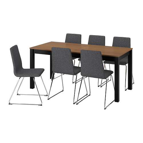 ÅLHULT / LILLÅNÄS, mesa y 6 sillas. 1 de 6 open dialog