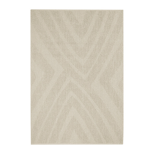 Alfombra FULLMAKT, beige. Rectangular, de liso, duradero, de poliéster.