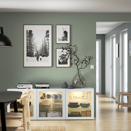 BESTÅ, display cabinet with doors 4 of 6 open dialog