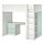 Select colour variation: white light green/with desk with 3 drawers