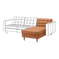 MORABO, chaise longue, extension module for sofa, Grann / Bomstad golden brown