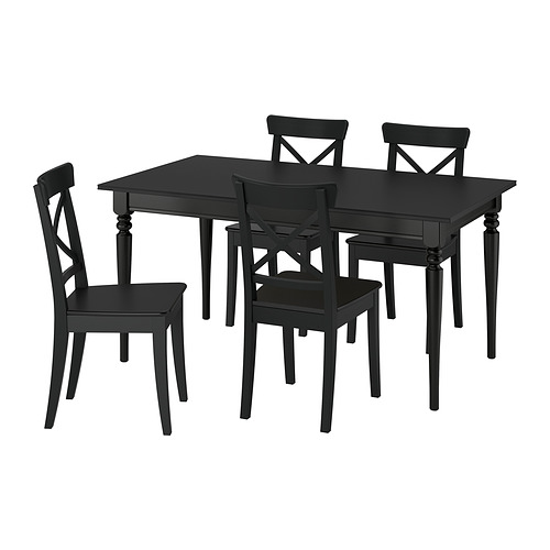 ROSENTORP / ROSENTORP, Extendable table and 4 chairs. 1 of 8 open dialog