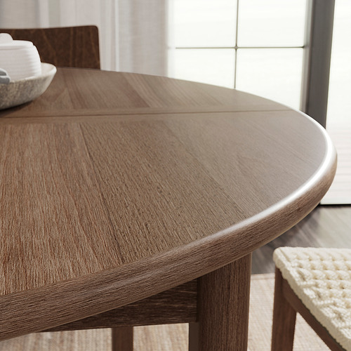 SKANSNÄS, extendable round dining table and 4 chairs. 4 of 8 open dialog