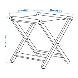 Measurement Illustration - SOLUPPGÅNG stool, outdoor