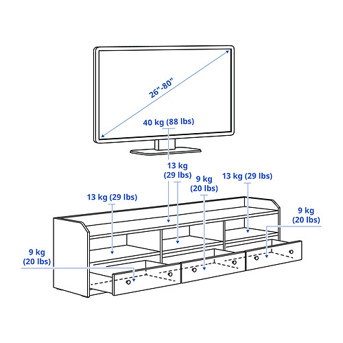 HAUGA, mueble para TV. 4 de 5 open dialog