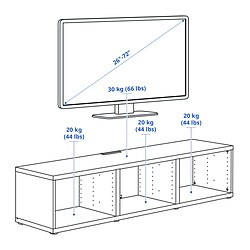 Measurement Illustration - BESTÅ TV unit