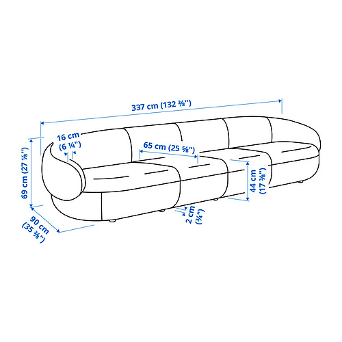 LILLESÄTER, módulo seccional, 5 plazas. 11 de 11 open dialog