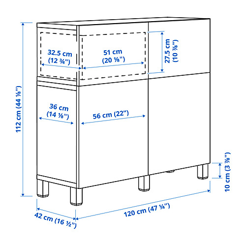 BESTÅ, sideboard with drawer runner, soft-closing 6 of 6 open dialog