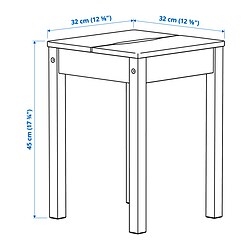 Ilustración de medidas - HAUGA taburete
