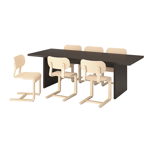 BERGSHYTTAN / LYCKAN, table and 6 chairs. 1 of 6 open dialog