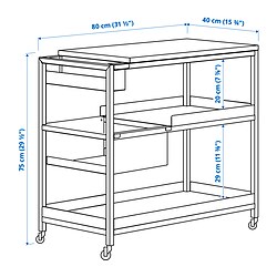 Ilustración de medidas - TROTTEN carrito
