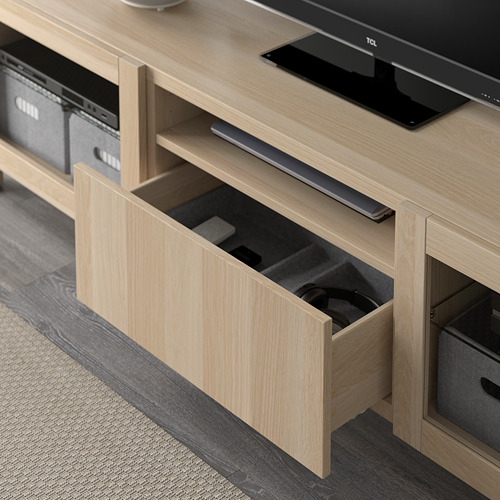 BESTÅ, TV bench with drawer runner, push-open. 7 of 11 open dialog