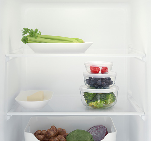 BESTÄMMA, food container with lid, set of 3 5 of 5 open dialog