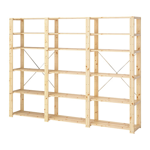 HEJNE, 3 section shelving unit. 1 of 1 open dialog