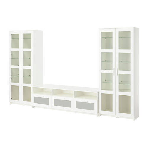 BRIMNES, TV storage combination/glass doors. 1 of 7 open dialog