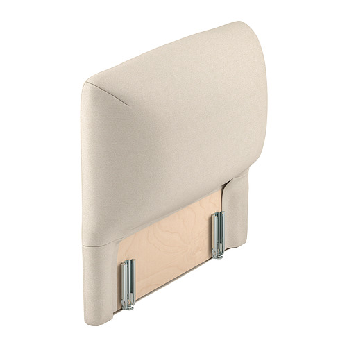 Reposabrazos sofá LILLEHEM, beige, tela, diseño curvo