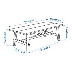 Measurement Illustration - SKOGSTA table