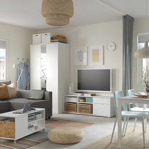 VIHALS, wardrobe and TV bench combination. 3 of 6 open dialog