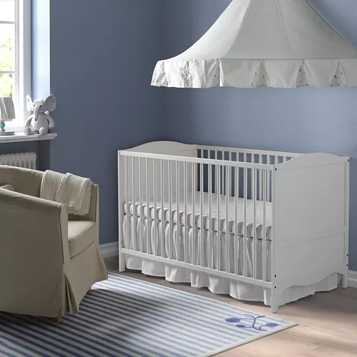 IKEA Puerto Rico SMÅGÖRA crib, white, 27 1/2x52
