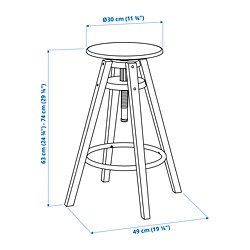 Measurement Illustration - DALFRED bar stool