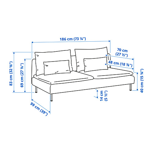SÖDERHAMN, sofa section 7 of 7 open dialog