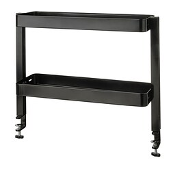 VATTENKAR, estante para escritorio, Negro