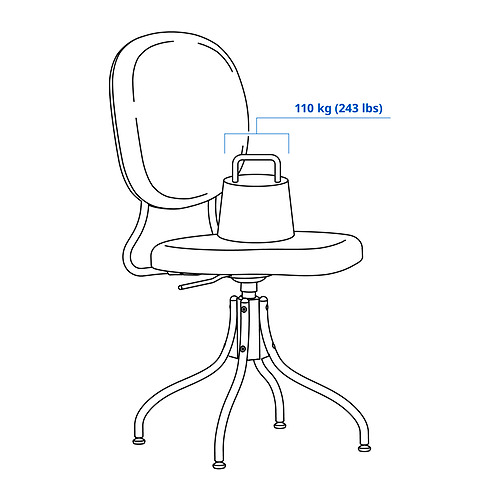 Ilustración con medidas del producto: BJÖRKBERGET.