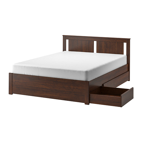 SONGESAND, bed frame with 4 storage boxes 1 of 12 open dialog