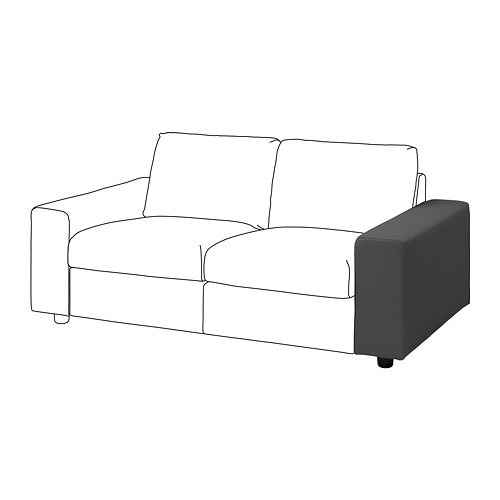 Sofá VIMLE, tejido bicolor, forma moderna, diseño minimalista.