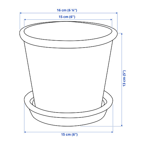 MUSKOTBLOMMA, plant pot with saucer 7 of 7 open dialog