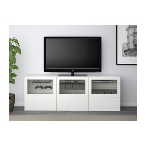 BESTÅ, TV bench with drawer runner, soft-closing. 3 of 6 open dialog