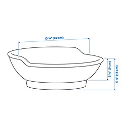 Measurement Illustration - VÄSTERSJÖN countertop sink