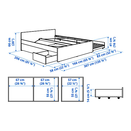 VIHALS, bed frame, 2 stor box/1 trundle bed. 9 of 9 open dialog