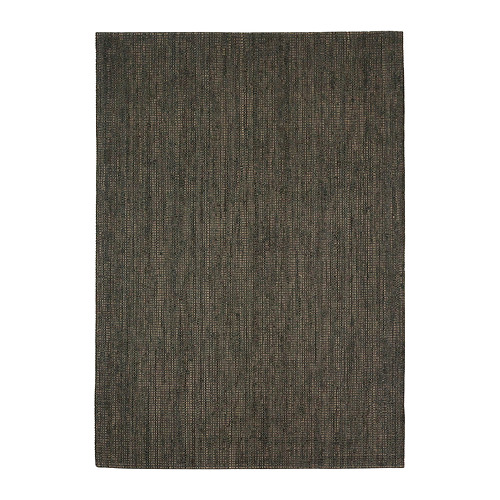 LANDBANA: verde oscuro, rectangular, alfombra de yute natural, de tejido plano, cálida, rústica.